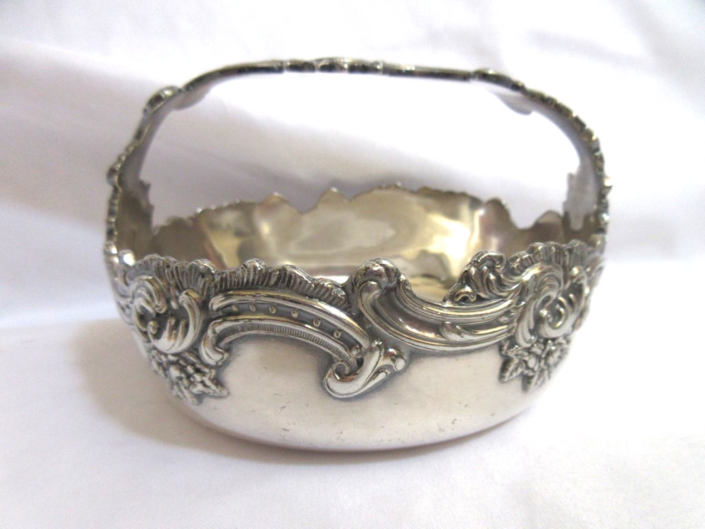 Antique Derby Silver Co Quadruple Plate Brides Basket Frame 1147