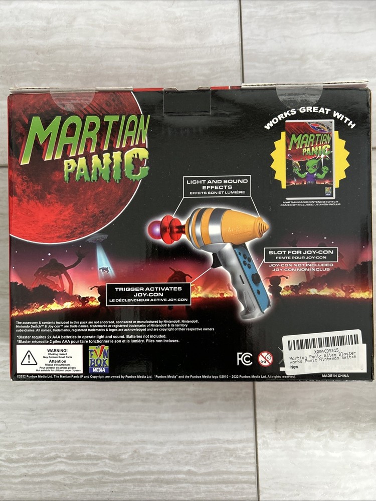 Martian Panic Alien Blaster – Nintendo Switch Compatible (Light & Sound) – New