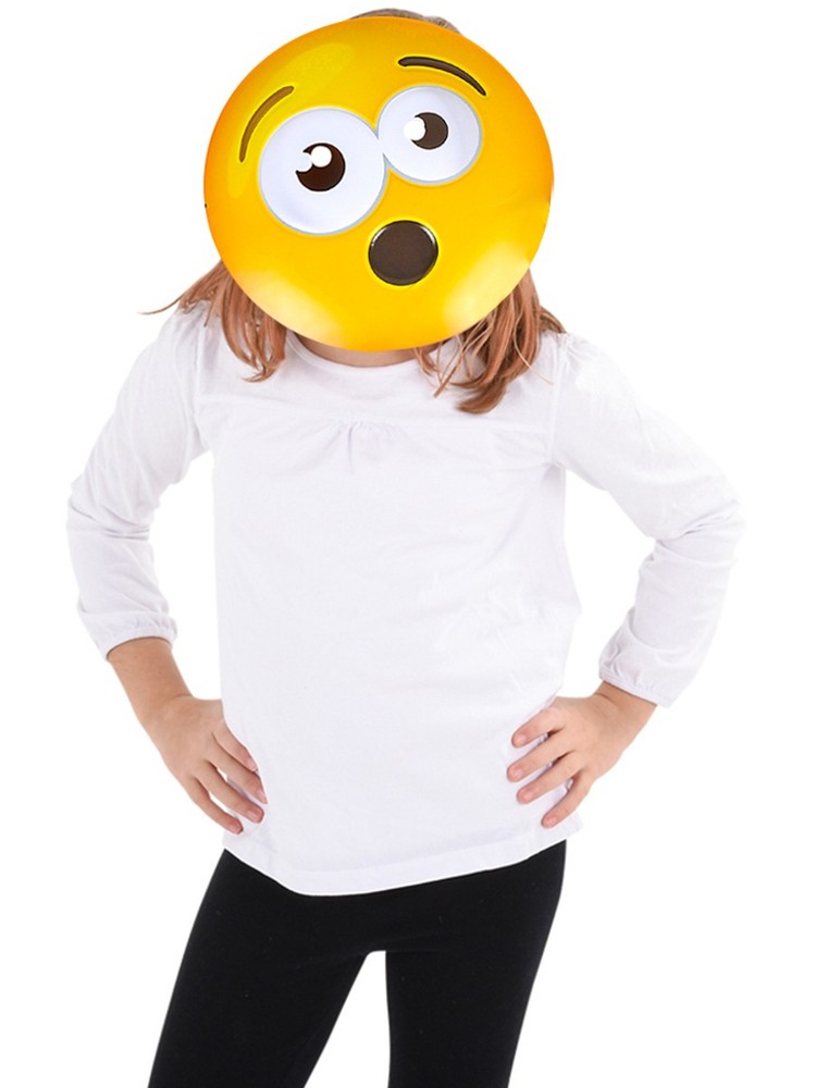 Texting Emoticon O Face Surprised Mask Costume Accessory