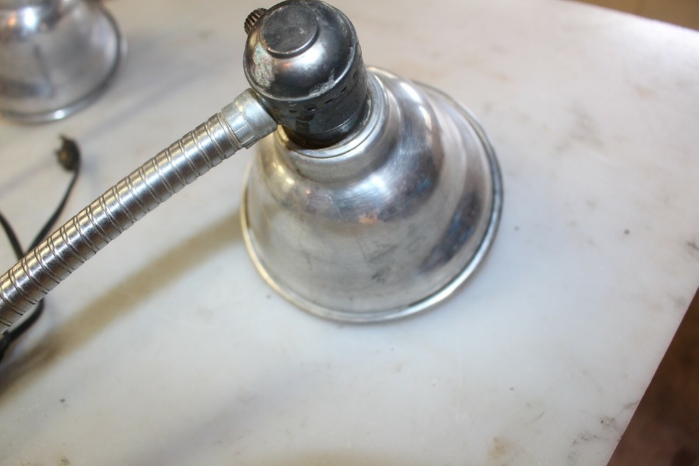 Steam Punk DOUBLE Gooseneck Lamp assembly,WORKING