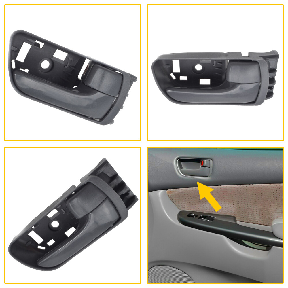 For Toyota Sienna Inner Inside Interior Door Handle Gray Front Left Right Pair