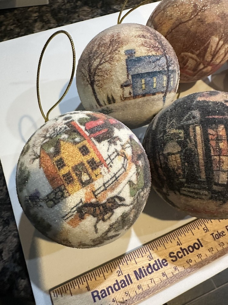 6 Foam Base House Design Ornaments