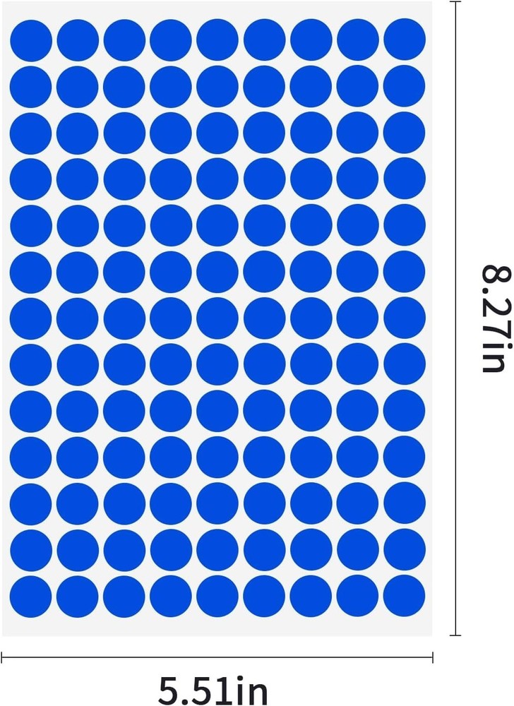 2340 PCS Colored Dot Stickers 1/2" Color Round Circle Stickers Colored Coding...