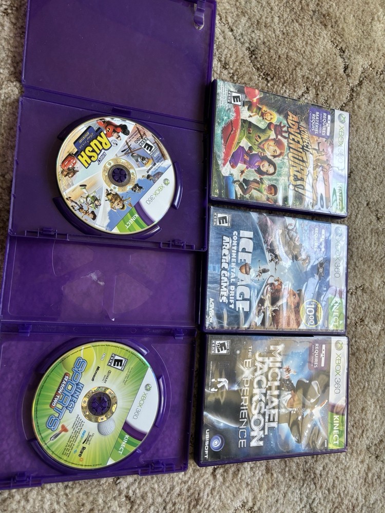 Xbox 360 Kinect Sensor Bundle w/ PDP Floor Stand & 5 Games