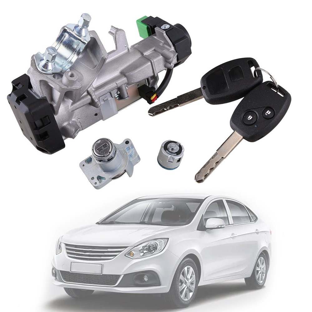 IGNITION & DOOR LOCK CYLINDER SWITCH ASSEMBLY SET 2 REMOTE KEY FOR 2007-2011 CRV