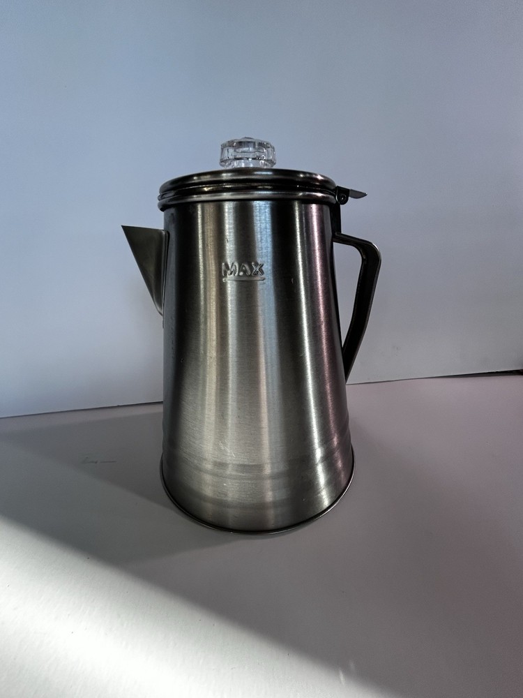 Stainless Steel Percolator 9”H 6.5” Base