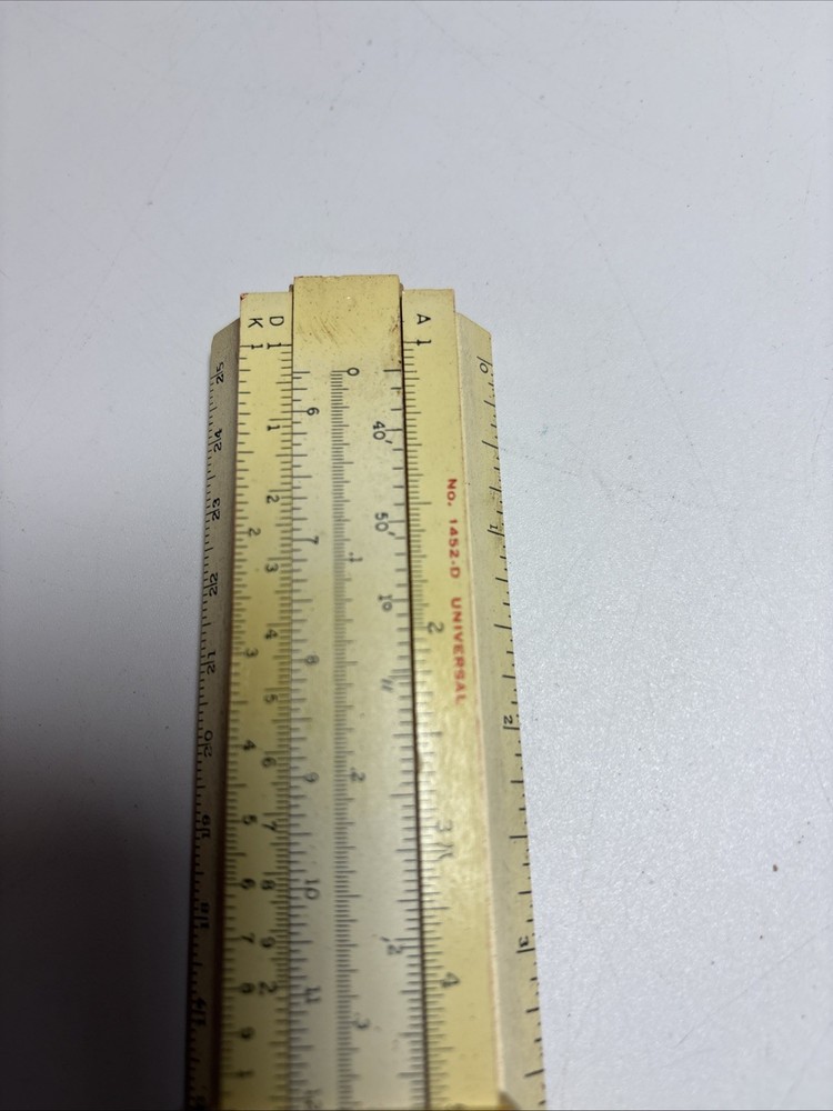 Vintage Frederick Post Slide Rule Model 1452-D Universal With Case