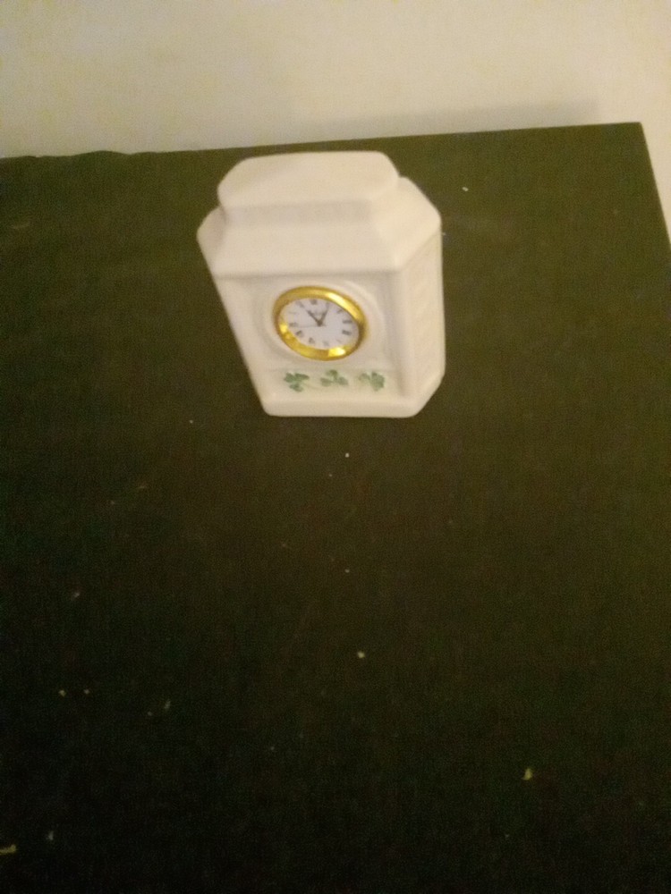 Belleek Square Desk Clock