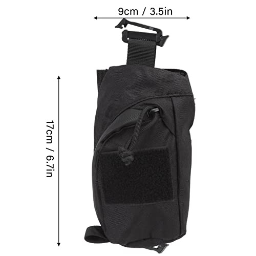 Backpack Shoulder Strap Pouch,Clip On Pouch Attachment Bag Accessory Black