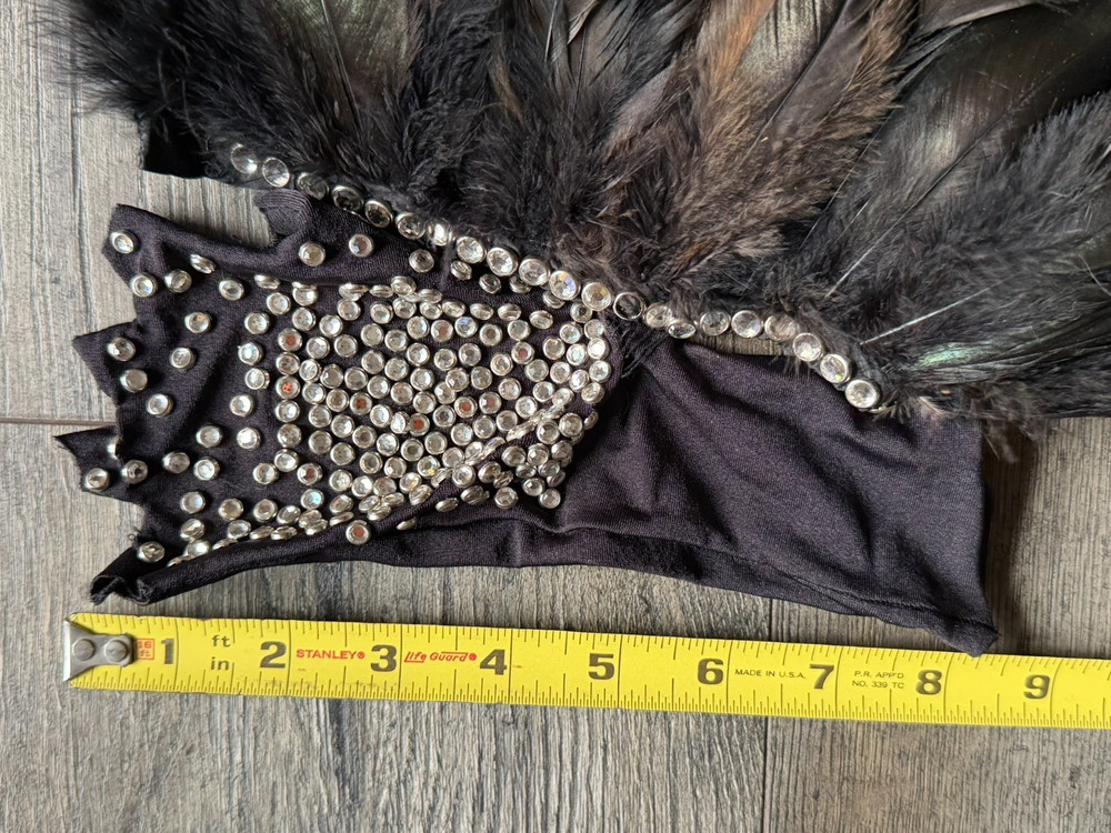 KISS Costume Paul Stanley Unmasked Tour Feather Glove Cuff Set Vintage Aucoin