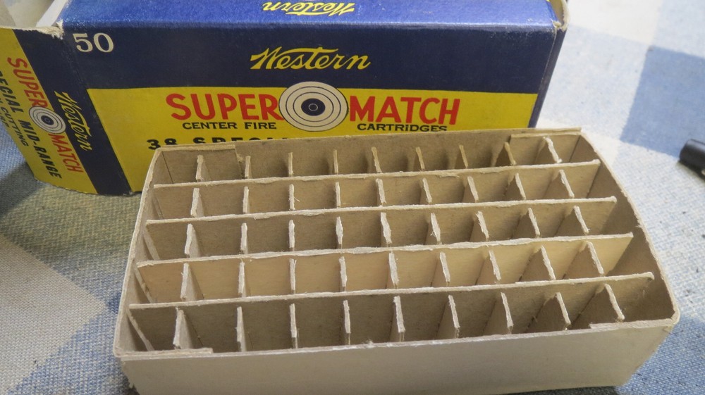 VINTAGE EMPTY Western Super Match 38 Special Mid-Range Shell Box