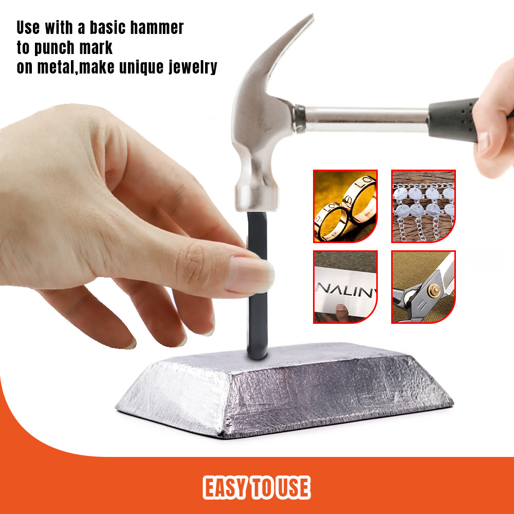 6MM 1/4" 36PCS Letter & Number Stamp Punch Set for Imprinting Metal Wood Leather