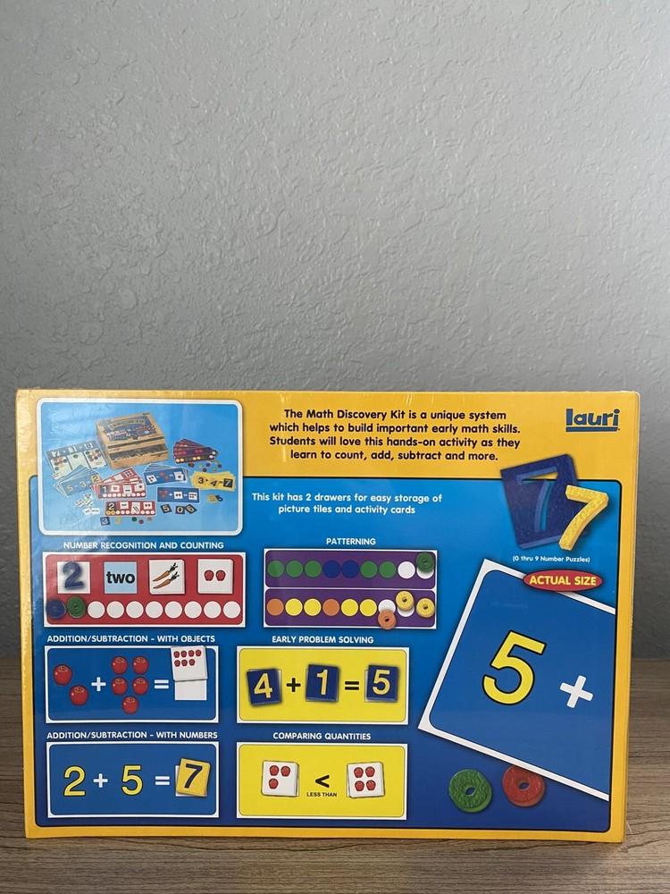 Lauri Early Learning Math Discovery Kit Count Add Subtract Compare Patterns NEW