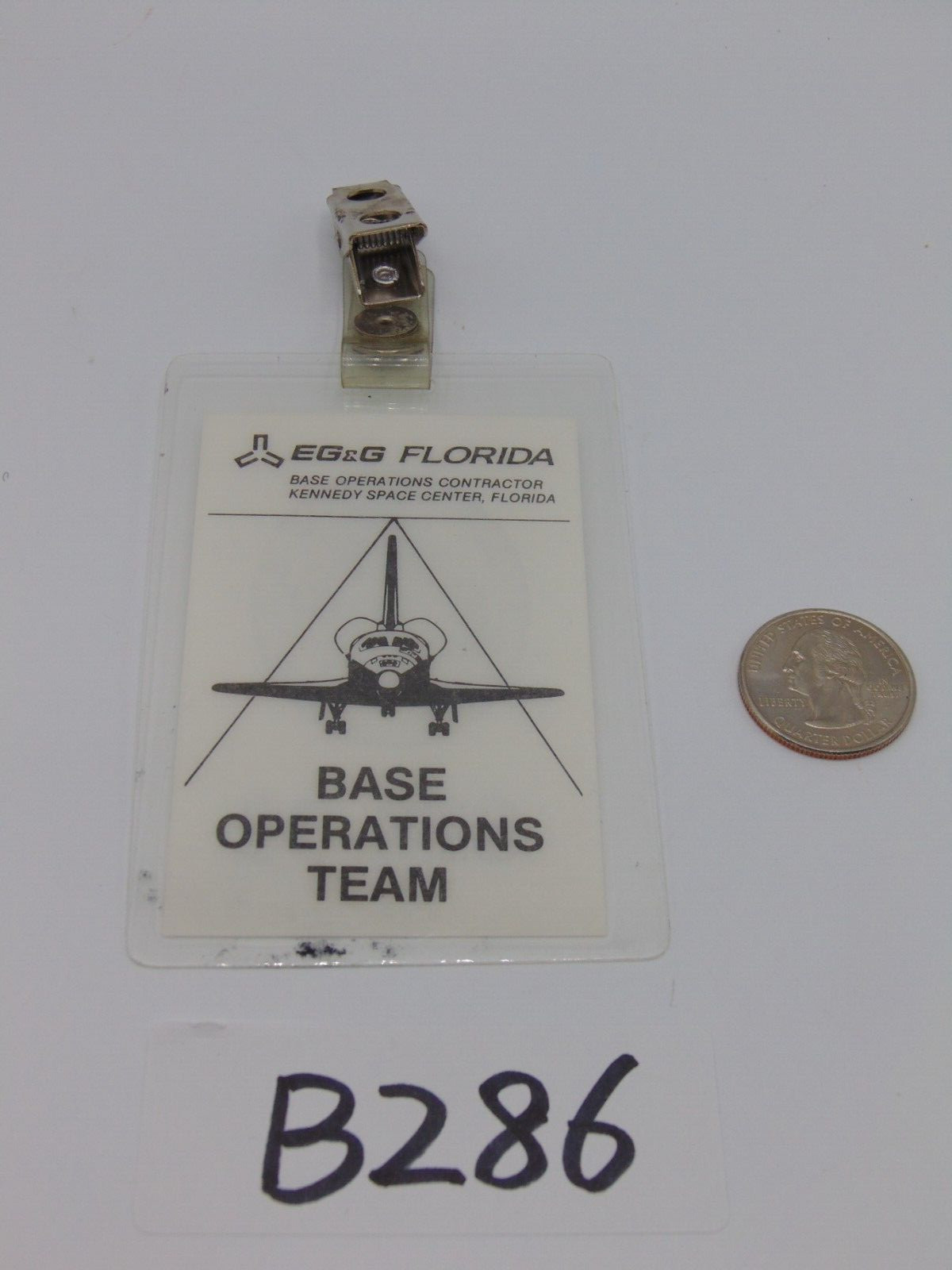 Original Nasa USAF Obsolete Access Badge STS 30 Base Operations Team EG&G Fl
