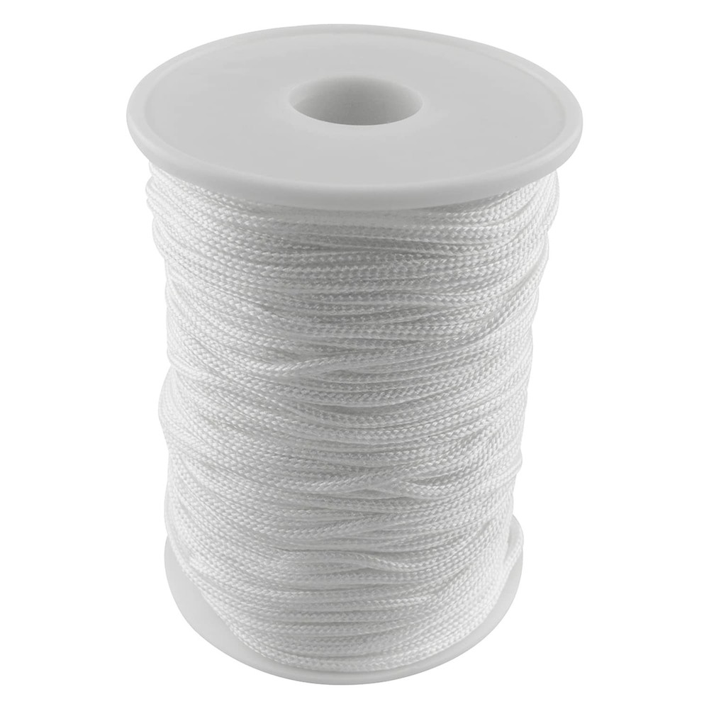 AXLIZER 1PC 54 Yards 2mm Braided Shade Roller Blinds Cord White Pull