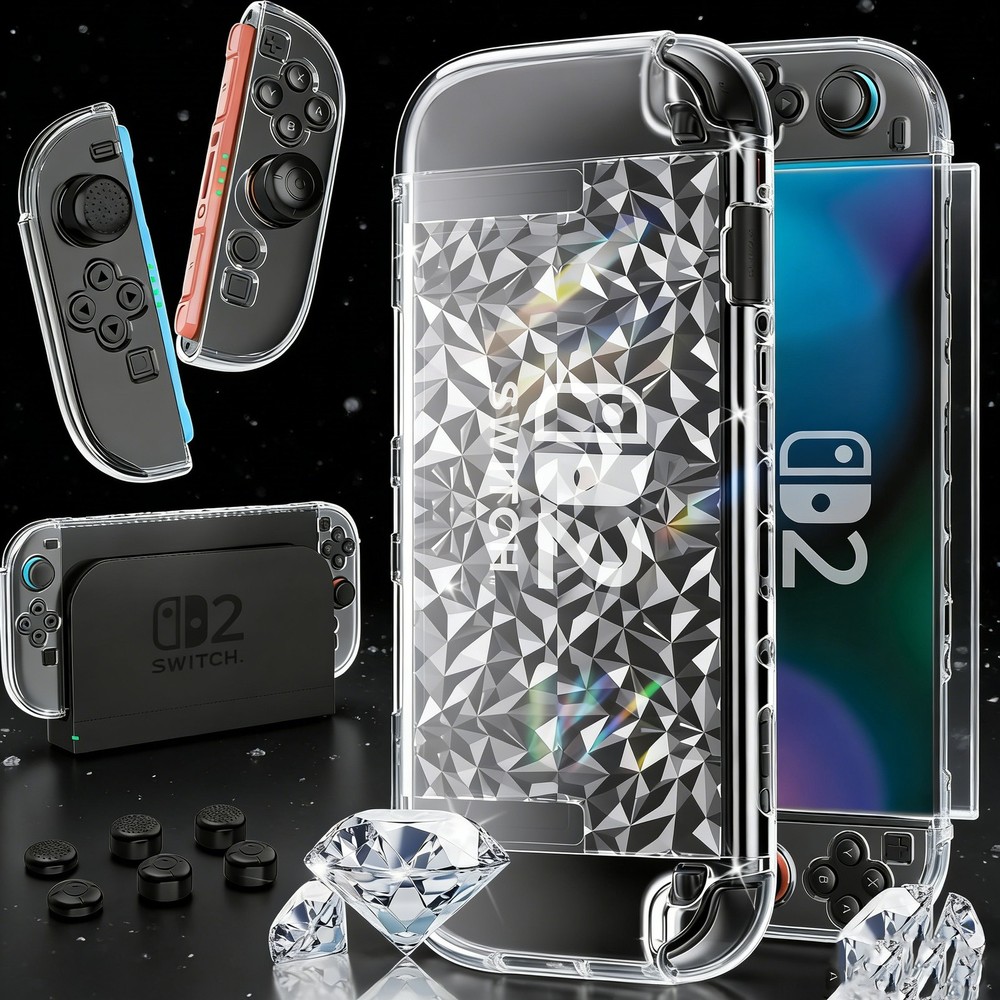 Case for Nintendo Switch 2,Protective Case with Screen Protector and Grip Cover