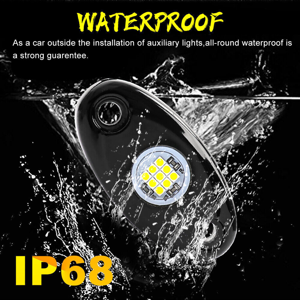 24Pods White LED Rock Lights Underbody Fit Chevy Silverado 1500 2500 1999-2022