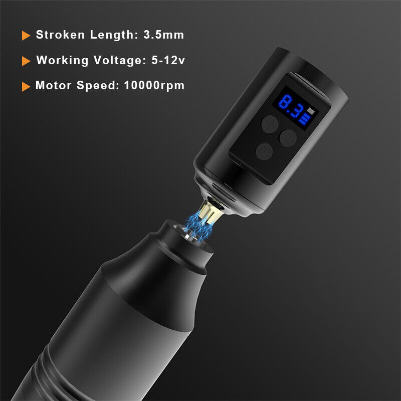 Wireless Tattoo Machine RCA Power Battery Pack With Switch Control Line 1200mAh