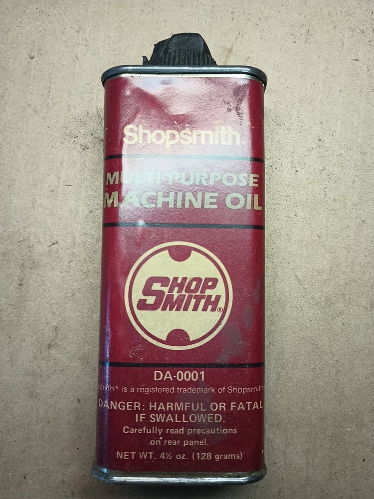 Shopsmith Multi Purpose Machine Oil can, DA-0001 About 75% Full