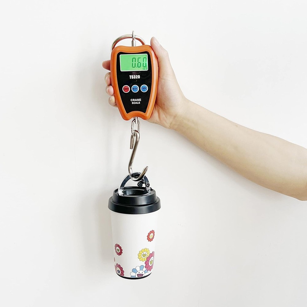 Precise Compact Crane Scale - Precision 200kg/440lbs - LED Display - Orange
