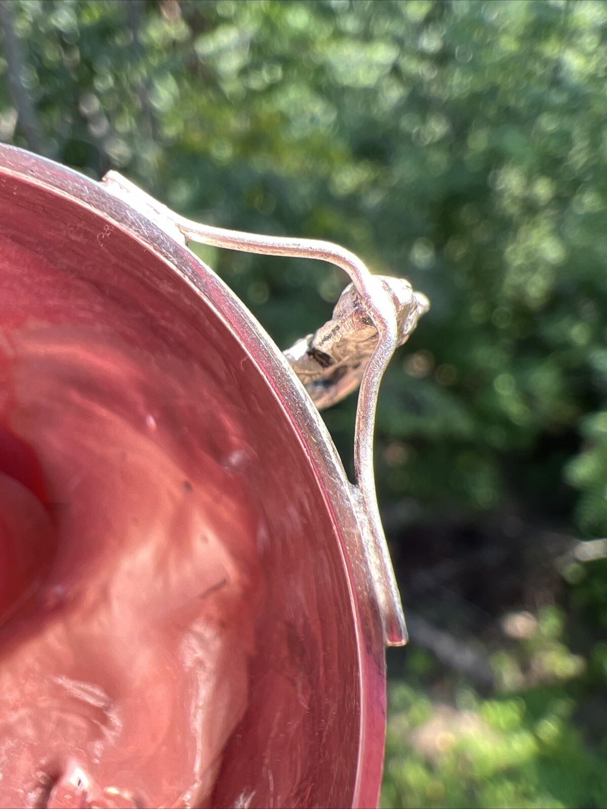Antique Chinese Sterling Silver Dragon Salt Cellar Bowl VERY OLD GOOD CONDITION