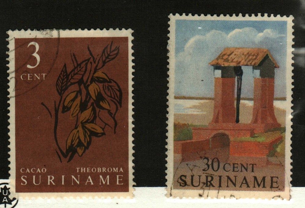 Suriname #286, 295 used