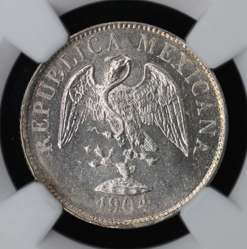 1904MO M MEXICO 20C NGC MS64