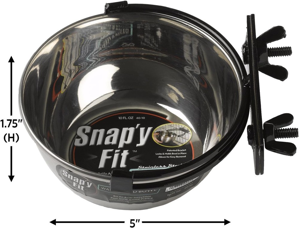 Small No-Tip Pet Bowl for Crate