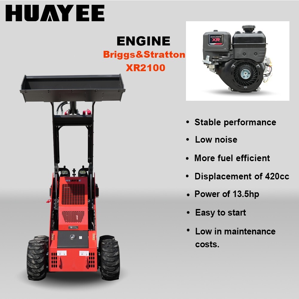 HUAYEE FREE SHIPPING New Mini Skid Steer Loader 13.5hp B&S Gas EPA Engine
