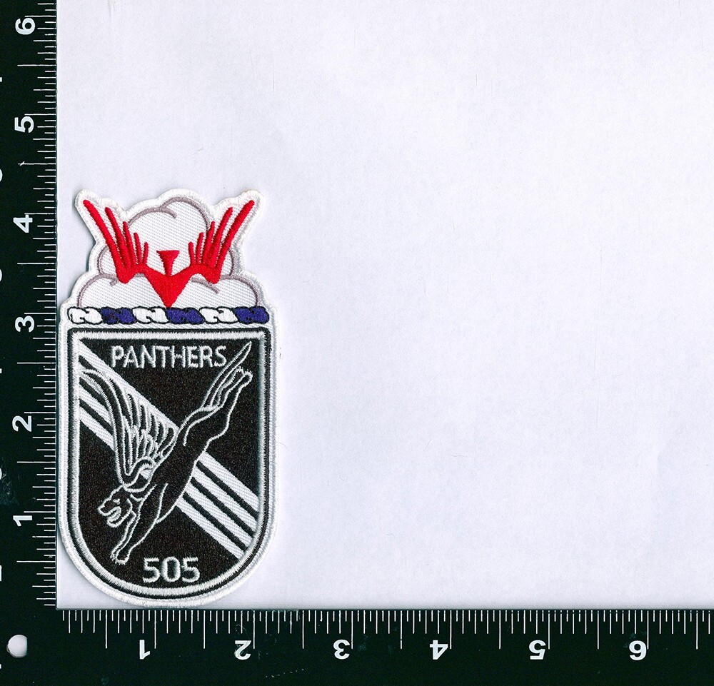 505th Parachute Infantry "Panthers" Patch - 4 1/4" X 2 1/4" Hook & Loop backing