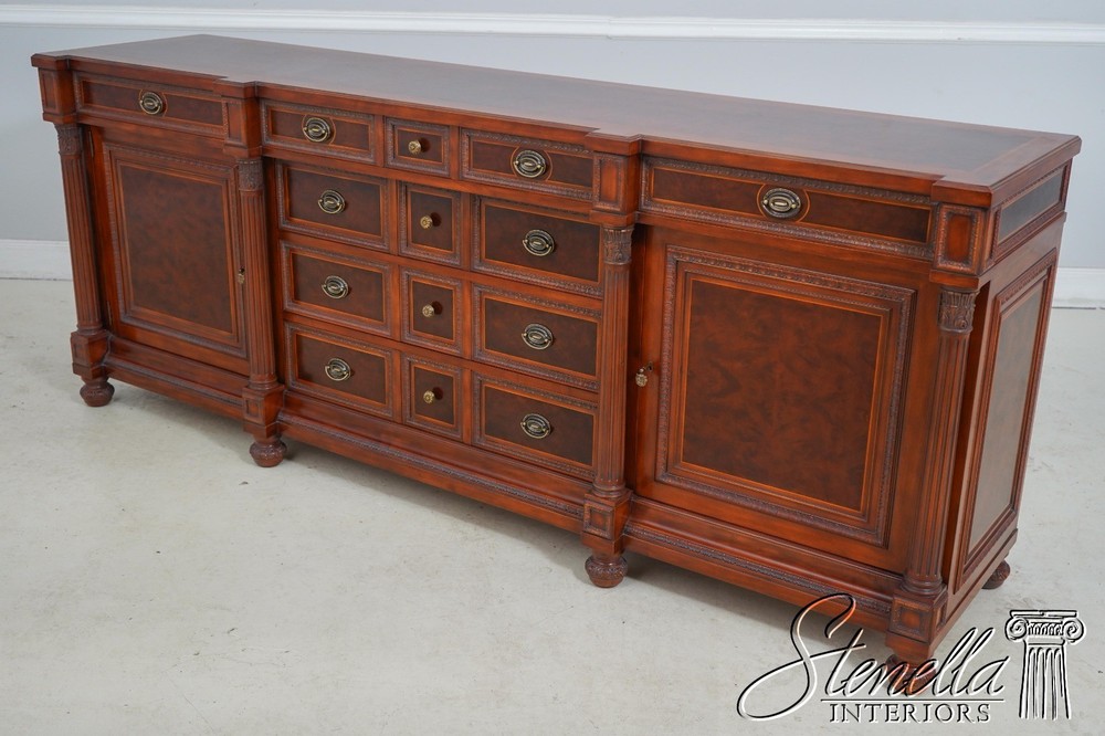 61039: CG CAPELLETTI Italian Classical Large Walnut Sideboard