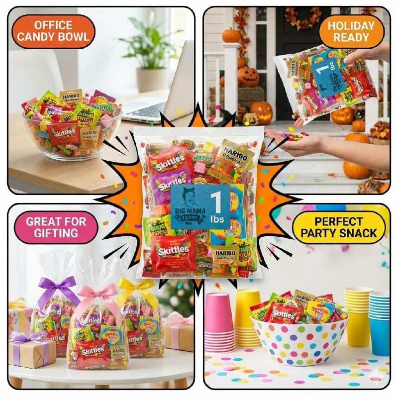 Mix Candy Variety Pack 1 Lbs - Bulk Candy Individually Wrapped - Assorted Candie