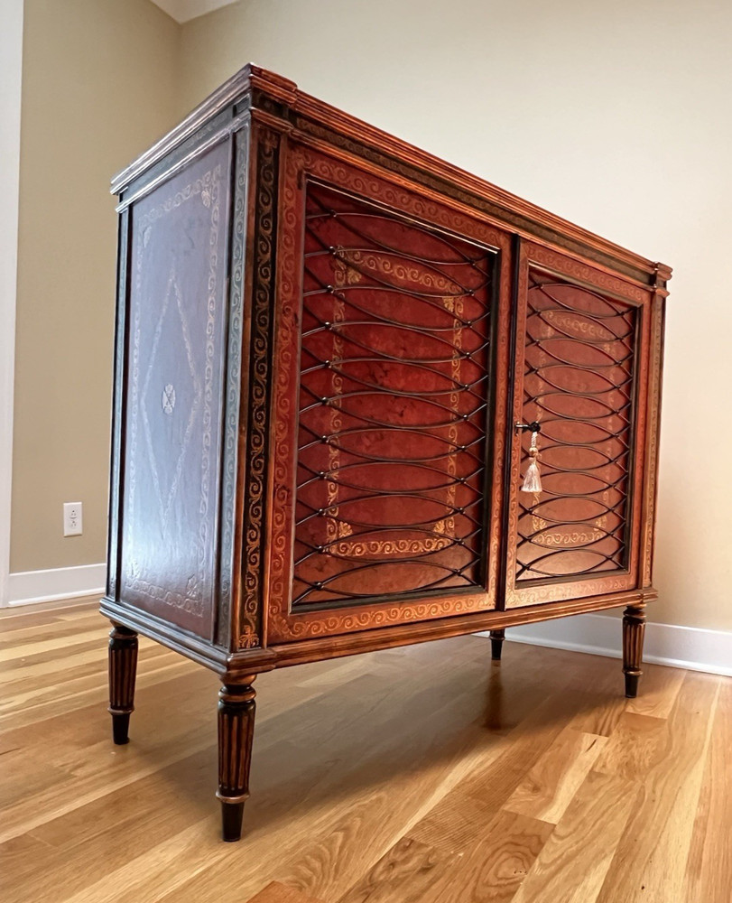 Theodore Alexander Leather Wrapped Chest Buffet
