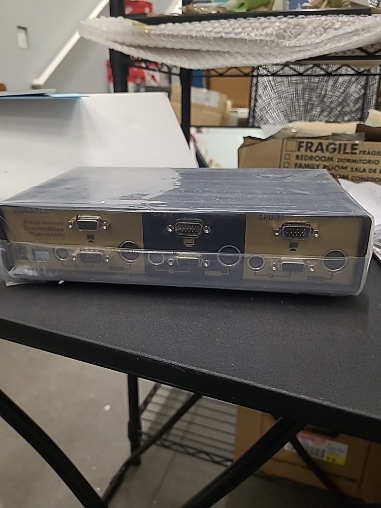 Focus Networks CommandView 2 Port KVM Switch FO-098-8020 w Box