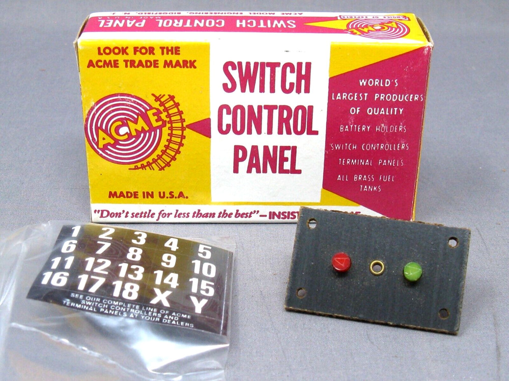 ACME Switch Control Panel Lot (TWO) for N, HO & S Scale Switch Machines, C10