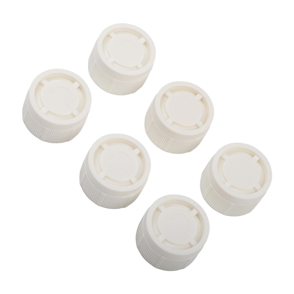 6pcs Radiator Control M30x15 Heating Adjustment White Plastic Replacement