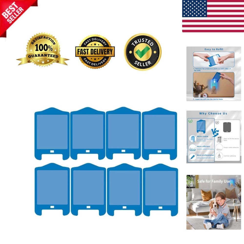 8 Pack Refill Cartridges Kit for Plug-in Blue Light, for Stem Light, Replacem...