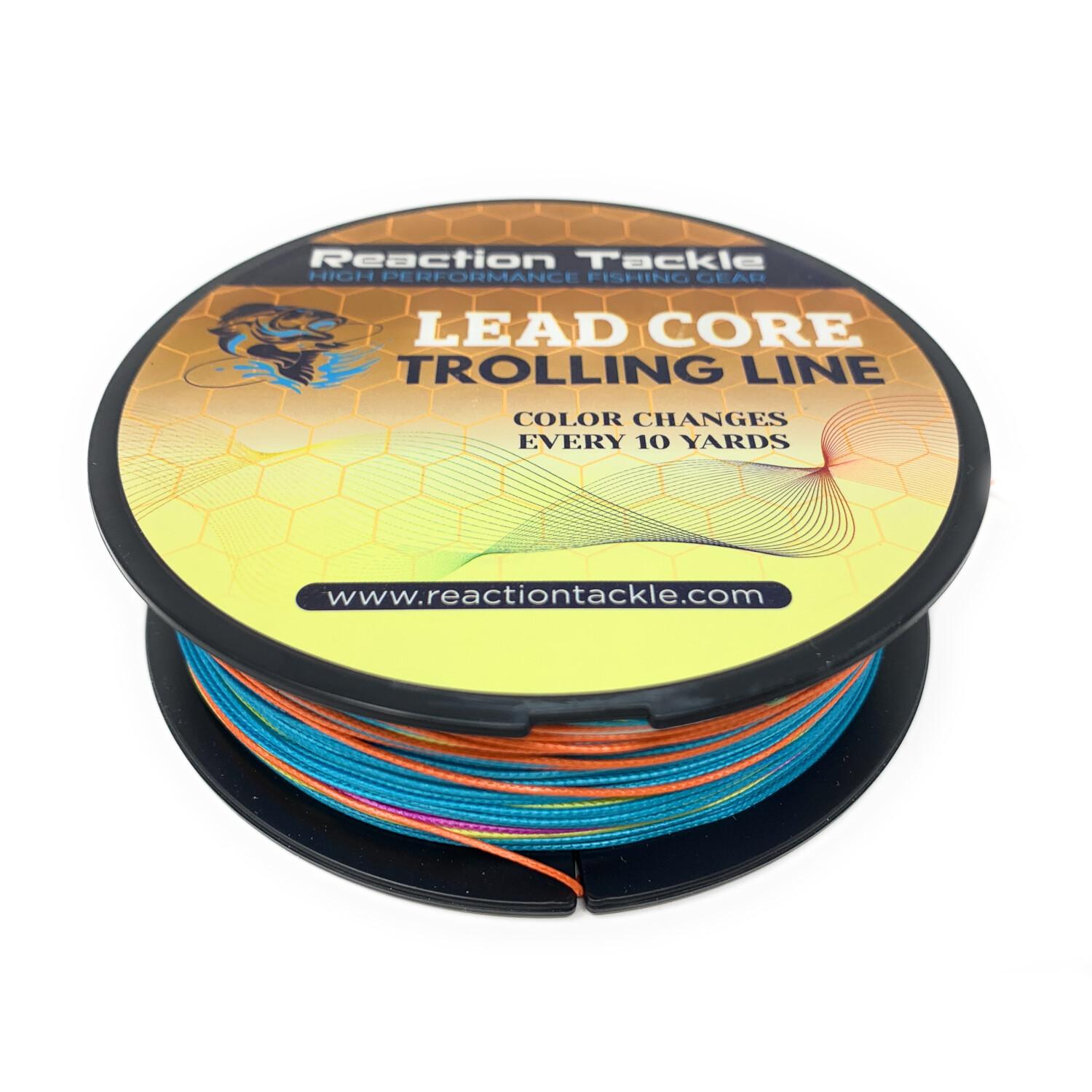 Reaction Tackle Lead Core Metered Trolling Braided Line Color Change Every 10yds