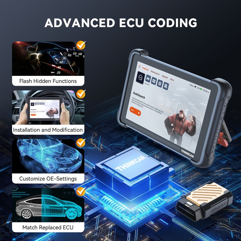 THINKSCAN 689BT All System Diagnostic OBD2 Scanner+TKEY101 Key Programmer Tool