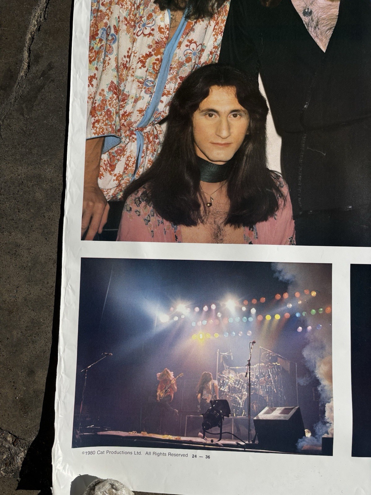 Rush collage large Poster Vintage 1980 rock 41/2” x 58” C2022