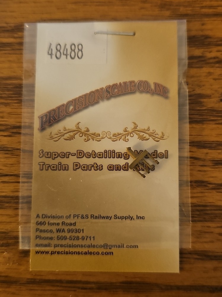 Precision O #48488 Pipe Bracket, Extended Double Bolt Style, Cored .024 (Brass)