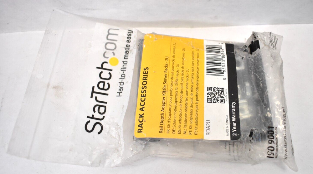 StarTech RDA2U Rail Depth Adapter Kit For Server Rack Cable Management Tool