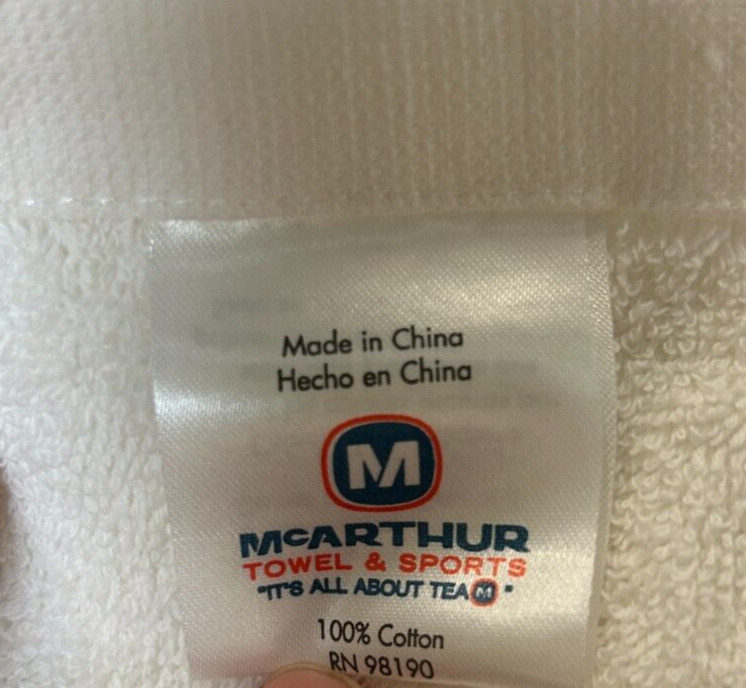 McArthur Gatorade It's In Me Sideline Towel White 24 X 42 js