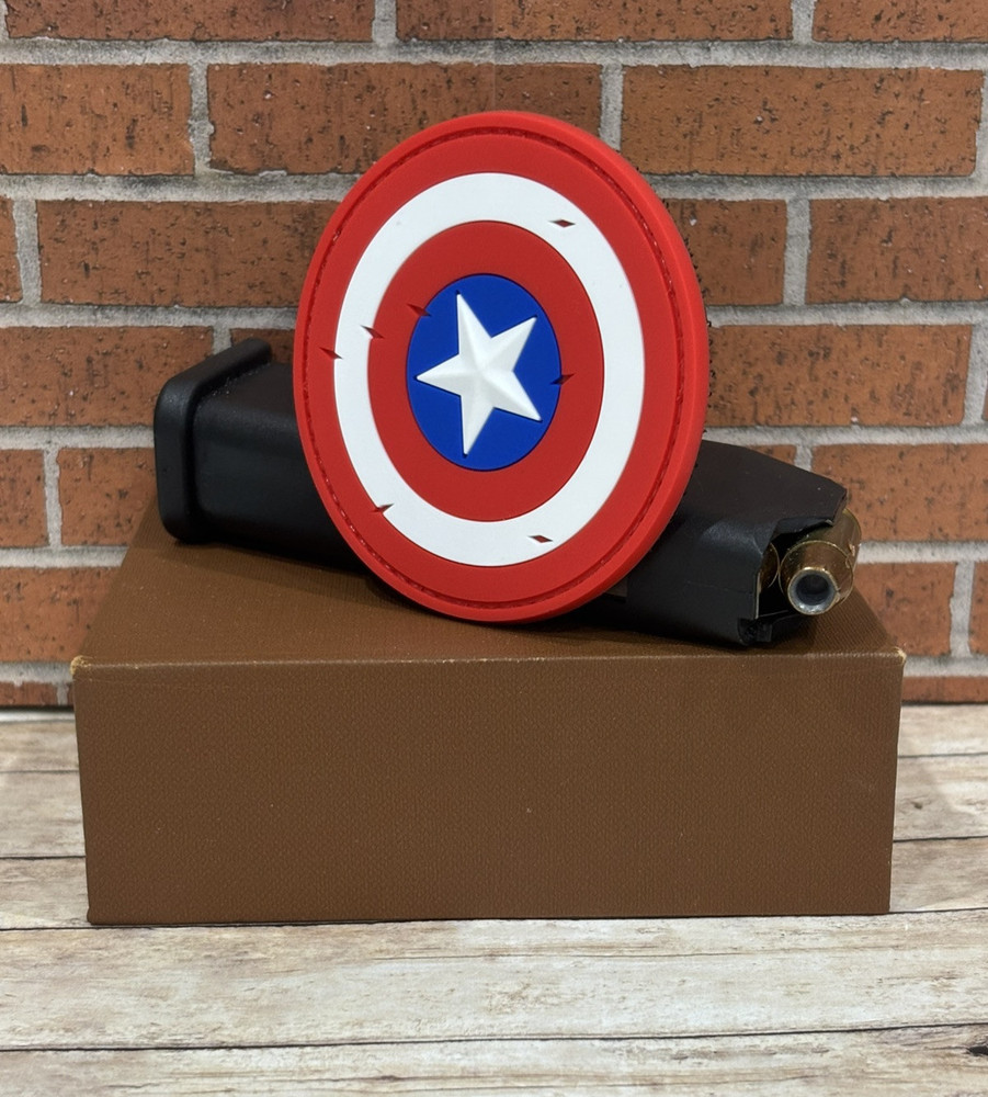 Tactical PVC Patch - Captain America Patch - Hook Loop Morale Shield Patch