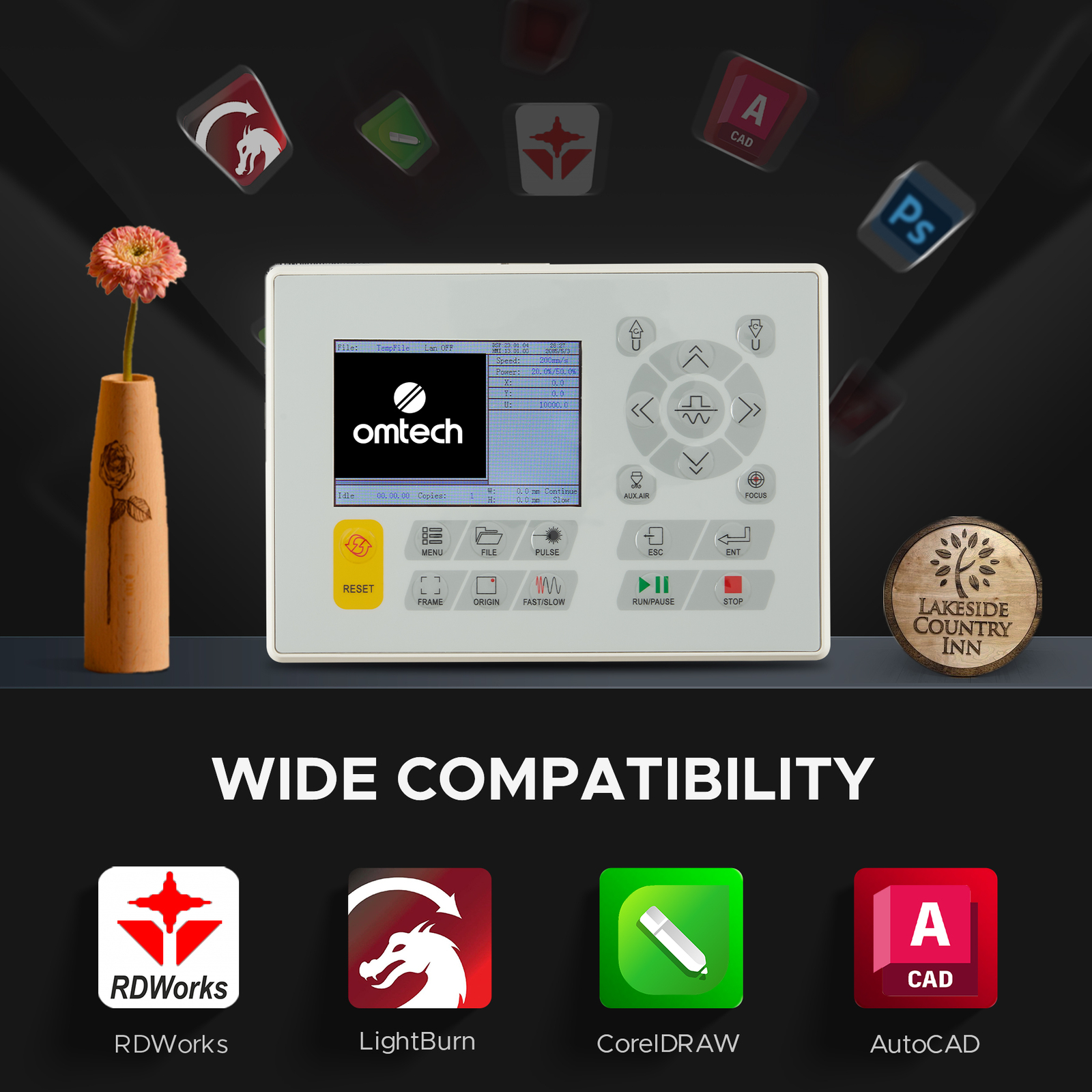 Preenex 80W CO2 Laser Engraver Engraving Cutter Cutting Machine 20x28