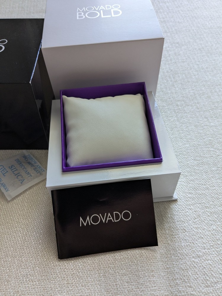 Empty MOVADO BOLD Box & WARRANTY CARD