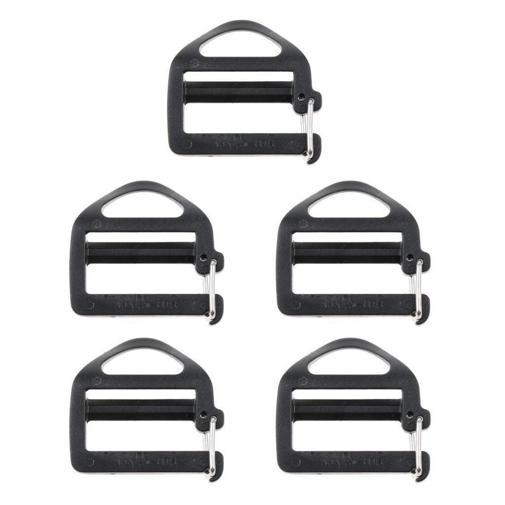 5x Plastic Slider Webbing Strap Buckle 25mm Backpack Attachment Accessories