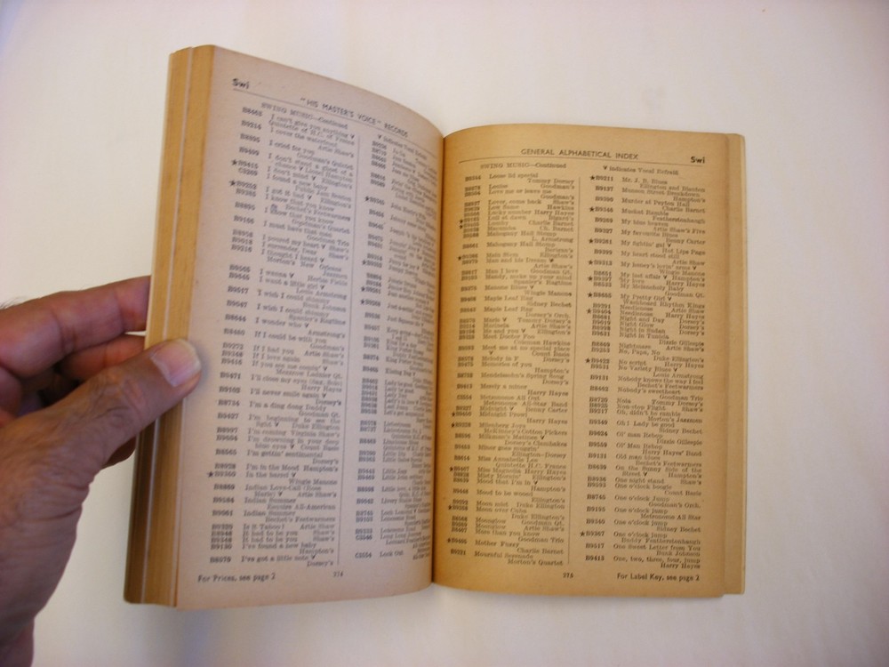 Original Victor HMV Phonograph Record Catalog - 1948-9