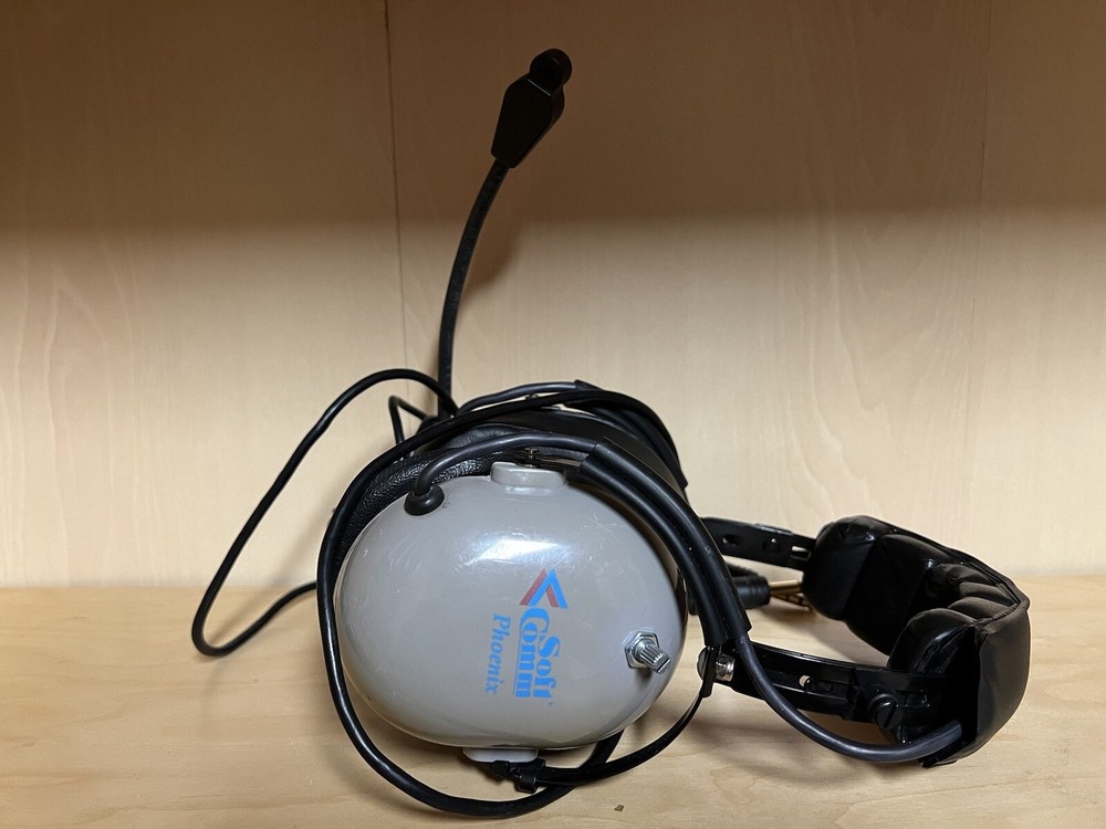 SOFTCOMM Soft Comm Phoenix Aviation Headset, *Untested, SELLING AS IS