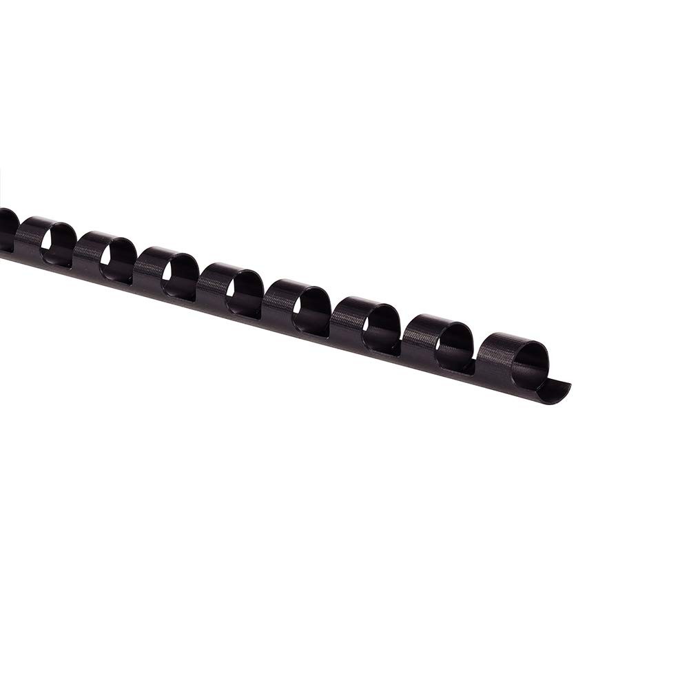100 Pack Black Combbind Spines 19 Hole Easy Use 85 Sheet Capacity Durable